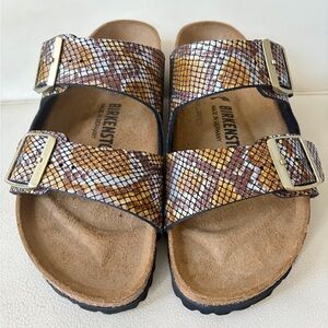 Birkenstock Snake Print Arizona Sandals Size Womens 8